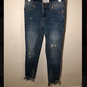 Free people cropped skinny jeans